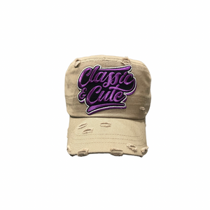 Classic and Cute Hat (Purple/White)