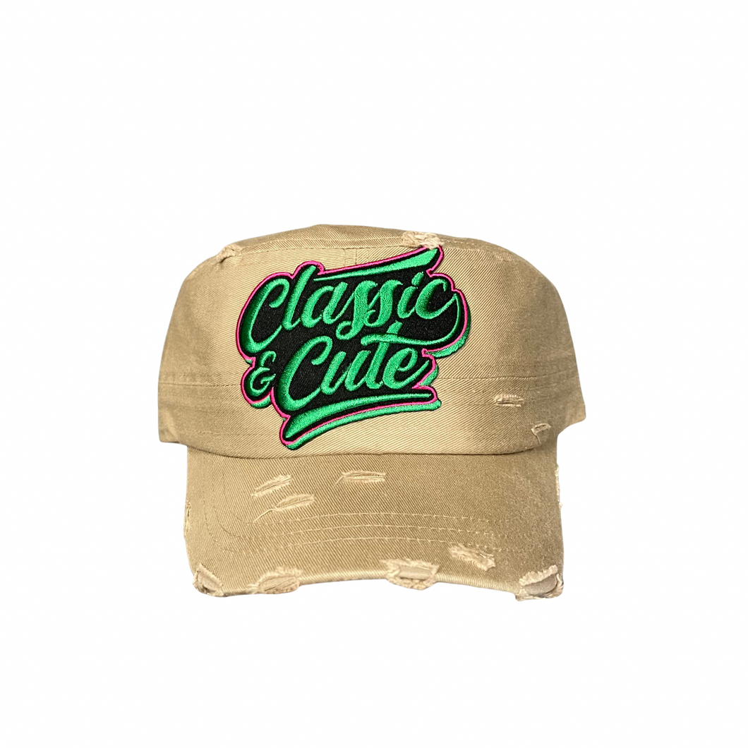 Classic and Cute Hat (Green/Pink)