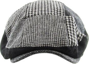 Black & Gray Mixed Patchwork Ivy Hat (L/XL)
