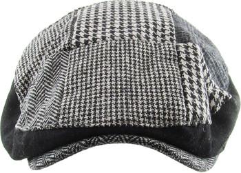 Black & Gray Mixed Patchwork Ivy Hat (L/XL)