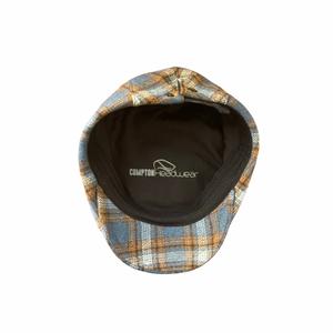 Wool Blue and Tan Plaid Ivy Hat