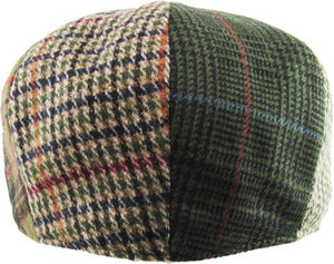 Green Multicolor Panel Newsboy Hat (L/XL)